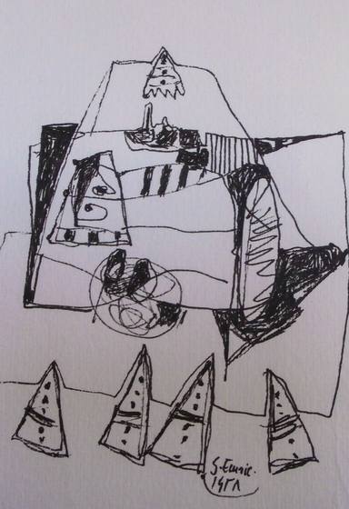 Untitled XI. Drawing by Sead Emrić, 12 of 14.